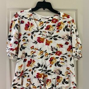 Lucky brand floral spring blouse